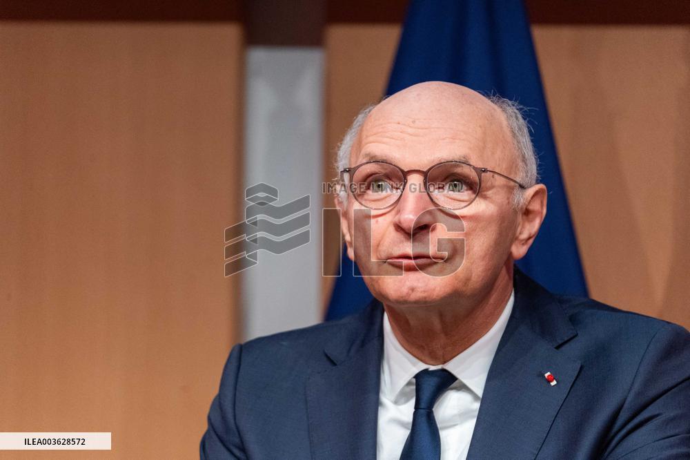 Didier Migaud Visit To The Premises Of The Judicial Police - Paris