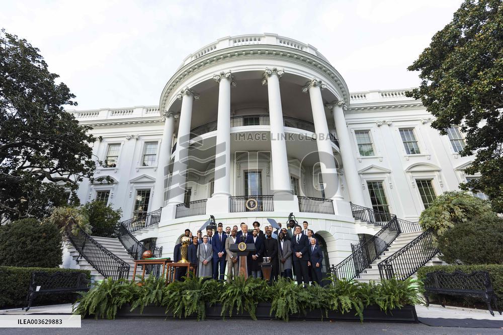 President Biden welcomes Boston Celtics to White House