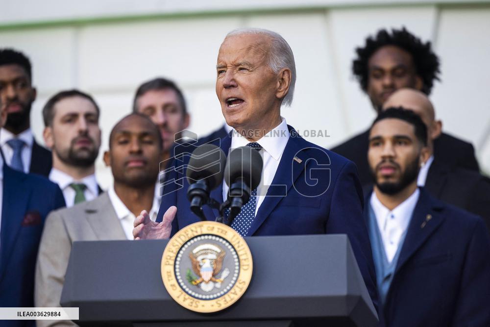 President Biden welcomes Boston Celtics to White House