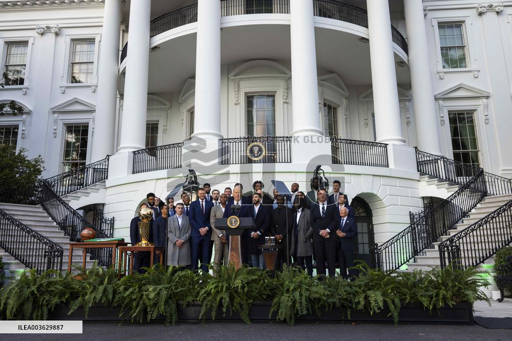 President Biden welcomes Boston Celtics to White House