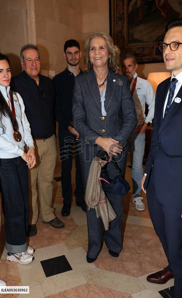 Infanta Elena Meets With Spanish Paralympic Athletes - Madrid