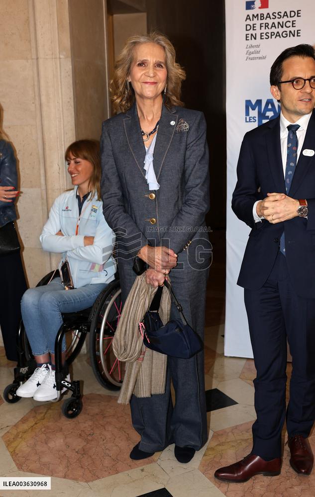 Infanta Elena Meets With Spanish Paralympic Athletes - Madrid