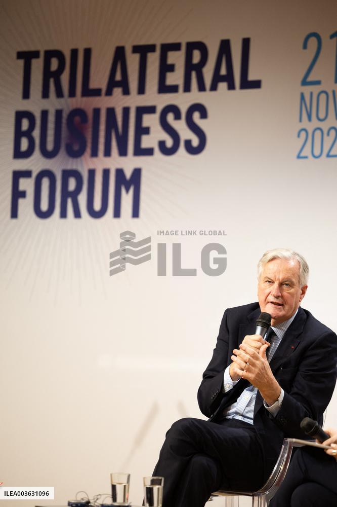 Michel Barnier visits the France-Italy-Germany MEDEF Trilateral business forum - Paris