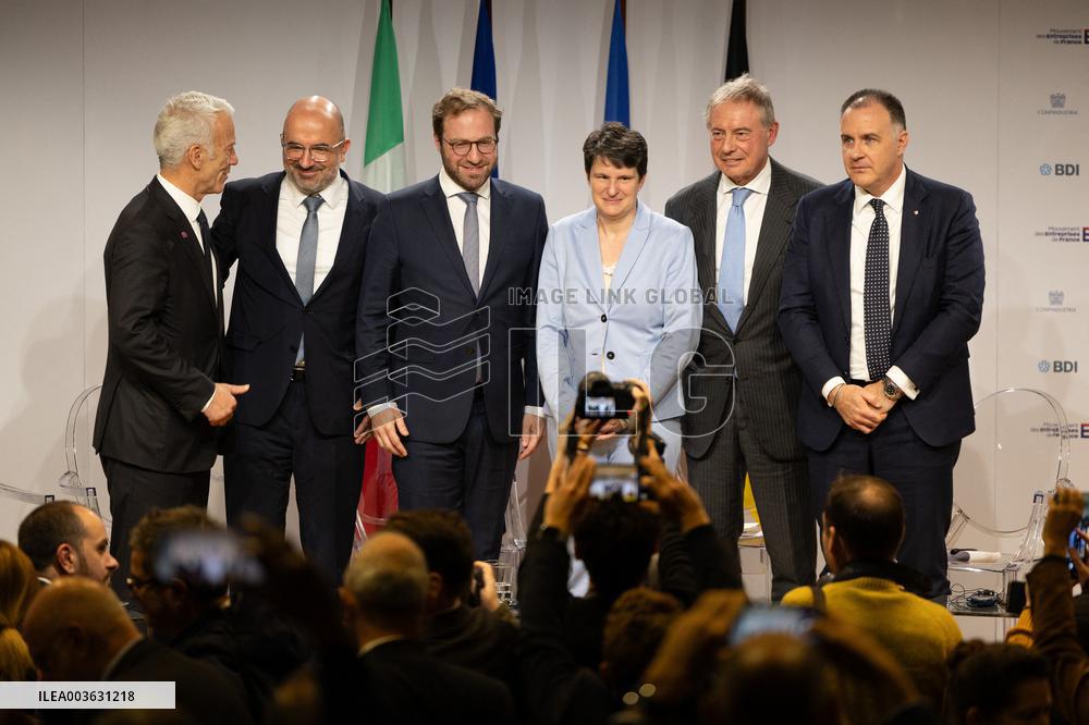 France-Italy-Germany MEDEF Trilateral business forum - Paris