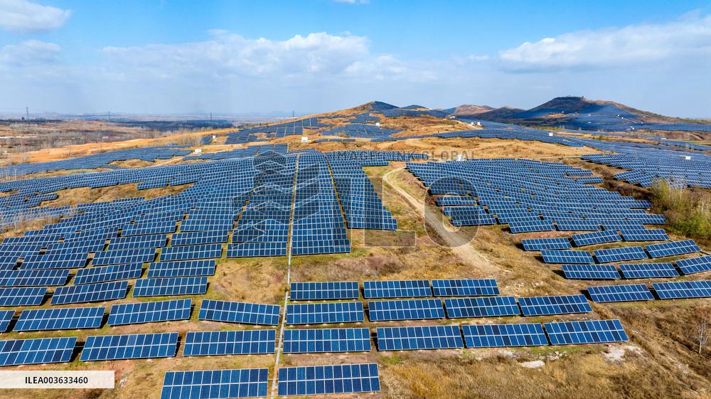 Rural Barren Hills PV Power Array Area