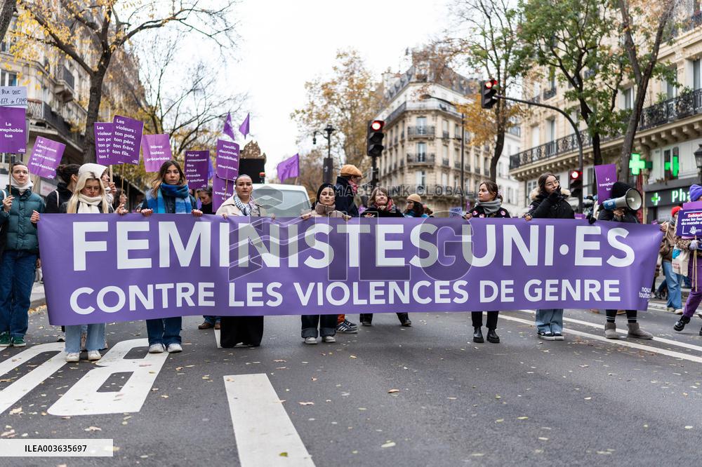 Protest to Condemn Violence Against Women - Paris