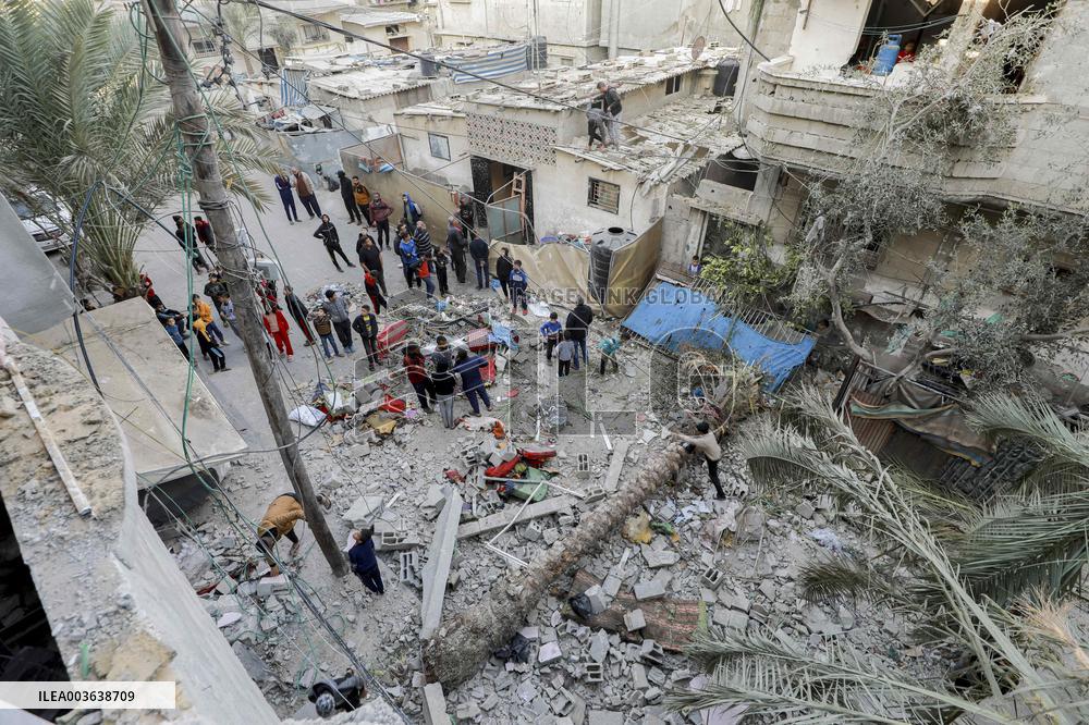 Bombing in Nuseirat Camp - Gaza