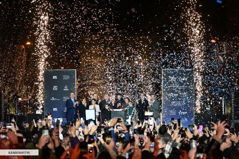 Champs Elysees Christmas Lights Unveiled in Paris FA