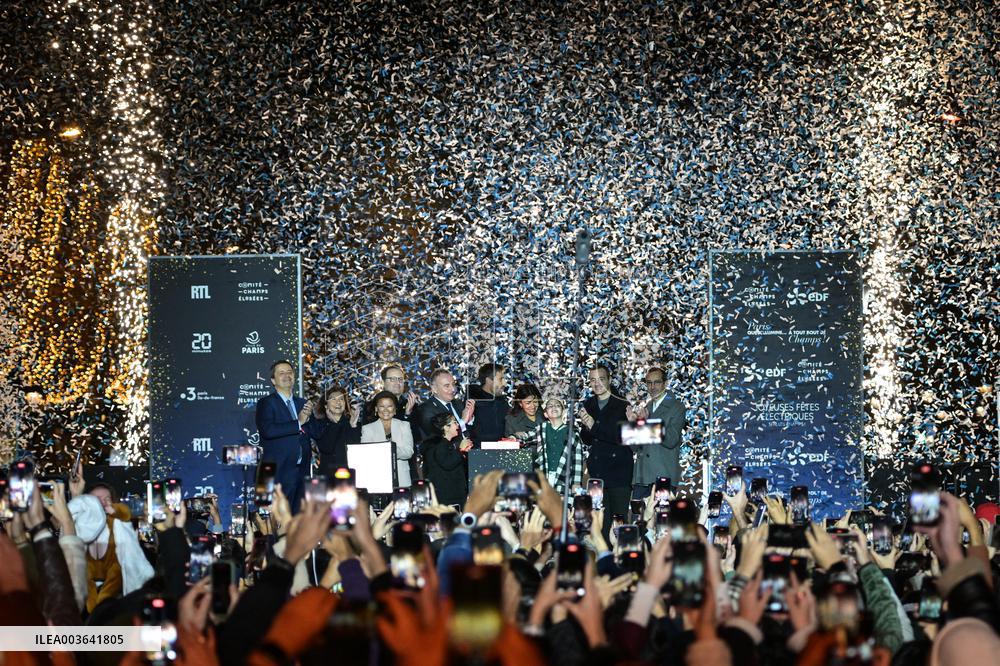 Champs Elysees Christmas Lights Unveiled in Paris FA