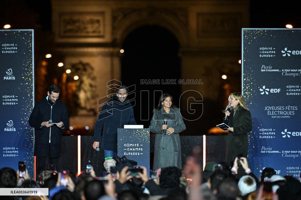 Champs Elysees Christmas Lights Unveiled in Paris FA