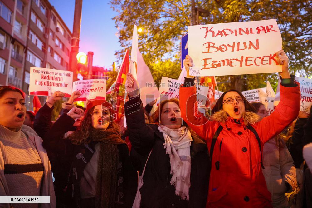 Protest Against Violence Against Women - Istanbul