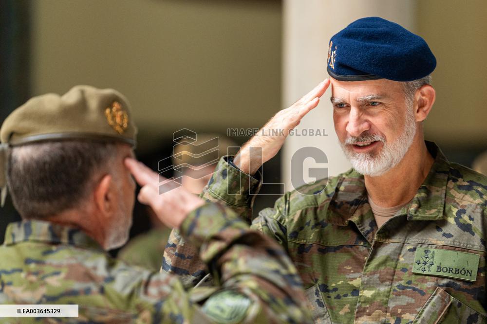 King Felipe VI Visit To Spanish Army - Seville