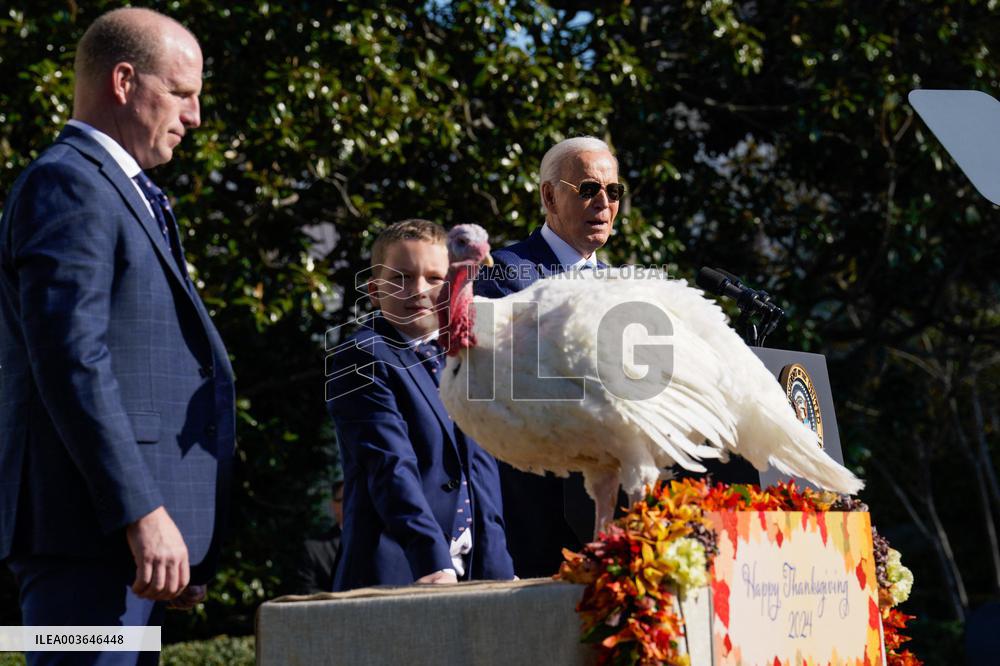 Biden Pardons the Thanksgiving Turkey - Washington