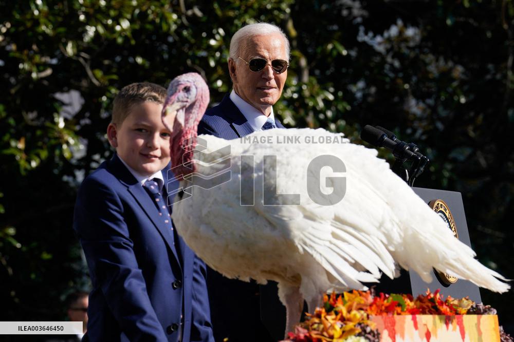 Biden Pardons the Thanksgiving Turkey - Washington