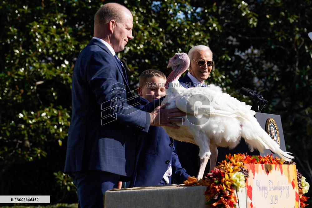 Biden Pardons the Thanksgiving Turkey - Washington