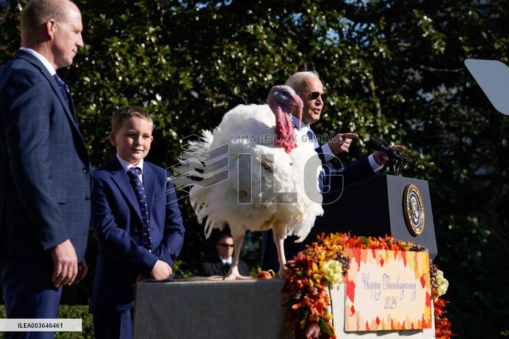 Biden Pardons the Thanksgiving Turkey - Washington