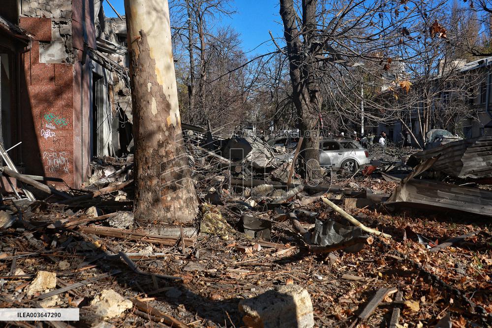 Russian military launch missile strike on central Odesa