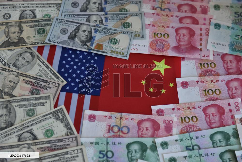 US Dollar and RMB Banknotes