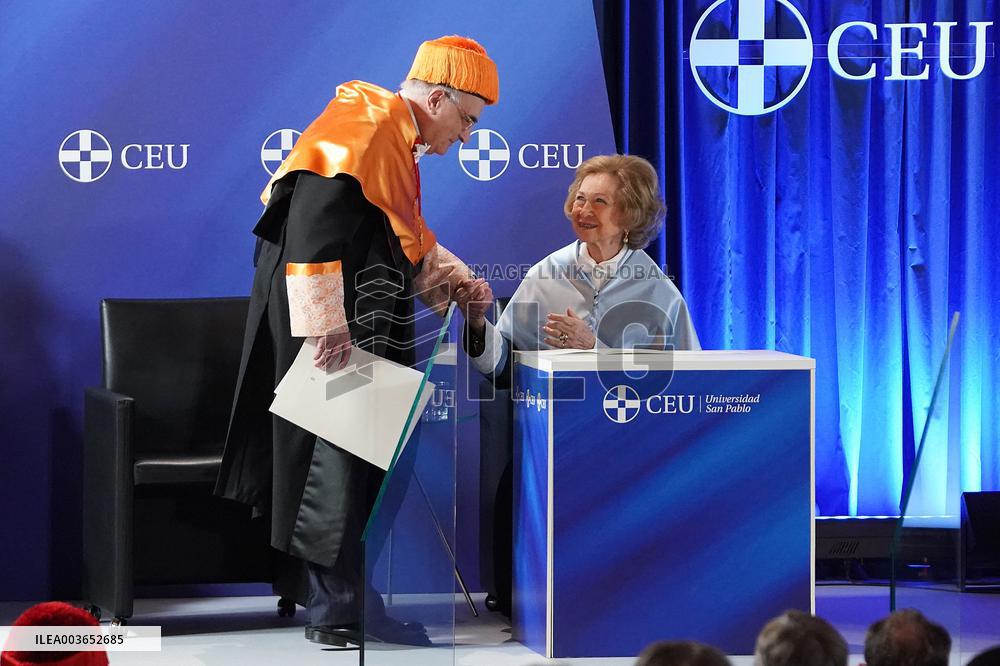Queen Sofia Made Doctor Honoris Causa - Madrid