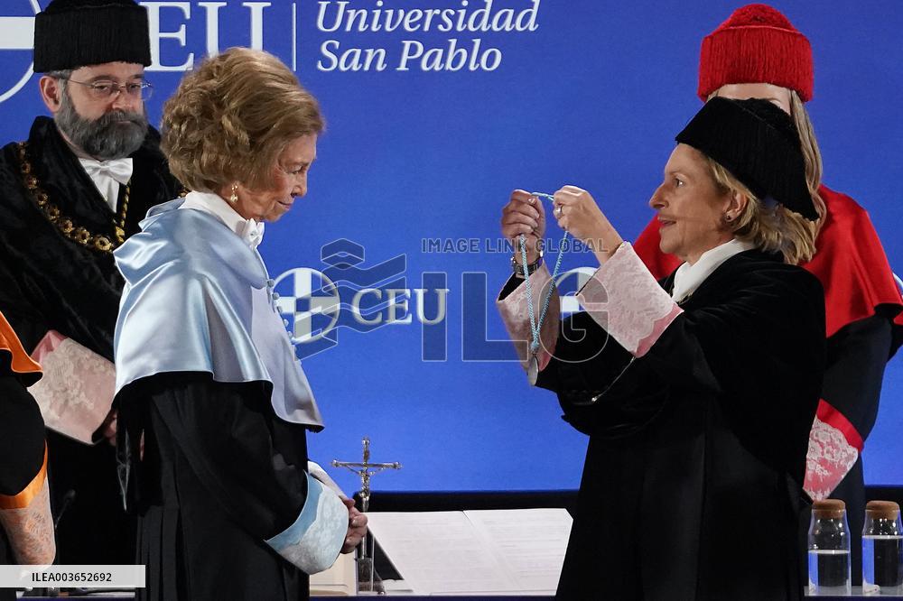 Queen Sofia Made Doctor Honoris Causa - Madrid