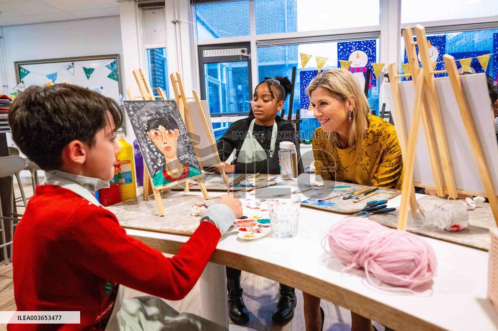 Queen Maxima Visits School of The Largest School Band in The Netherlands, Rotterdam, The Netherlands