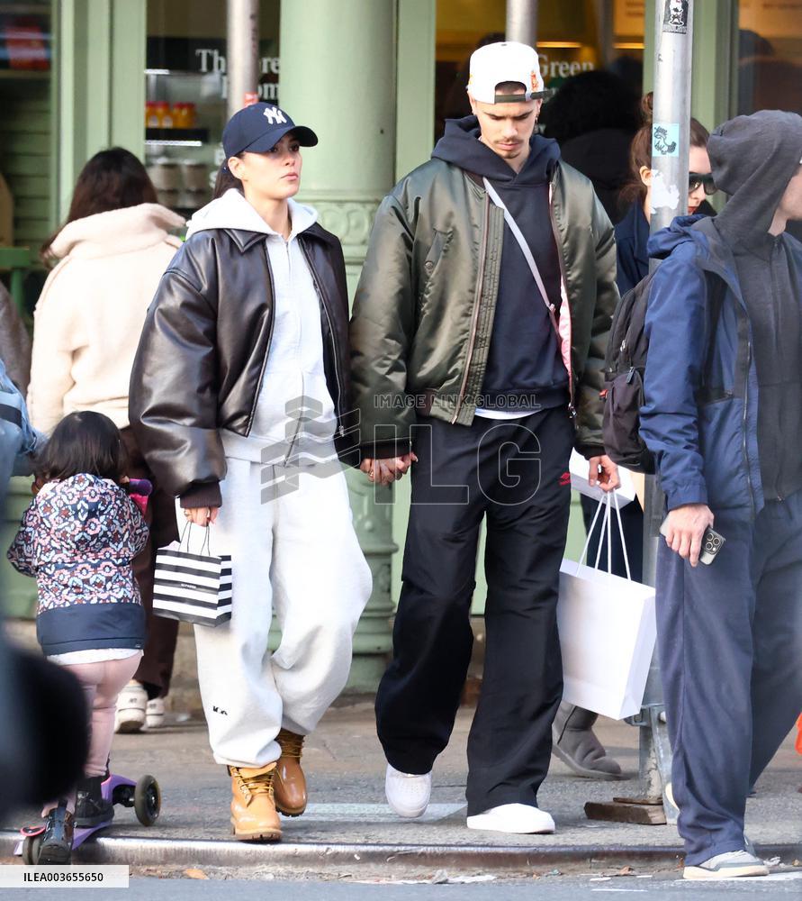 Romeo Beckham And Girlfriend Out Shopping - NYC