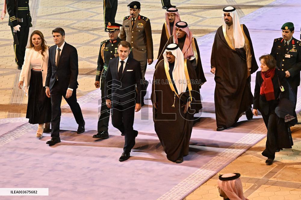 State Visit of Emmanuel Macron to The Kingdom of Saudi Arabia - Riyadh