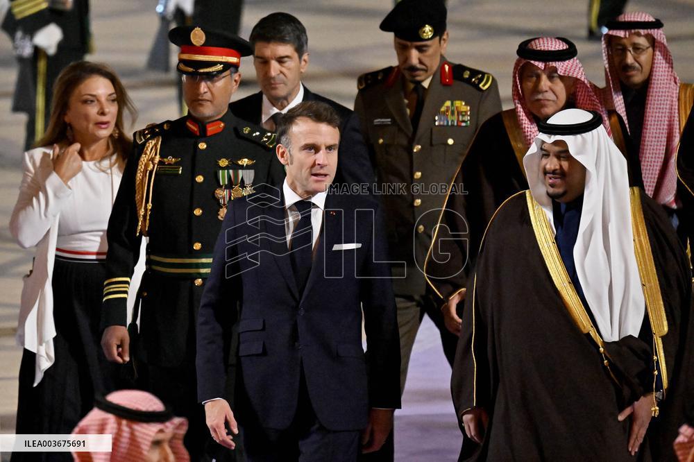 State Visit of Emmanuel Macron to The Kingdom of Saudi Arabia - Riyadh