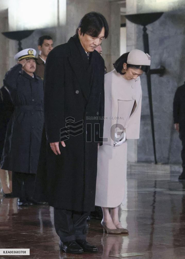 Japan crown prince, crown princess in Turkey