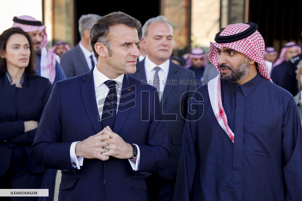 President Macron Visit To Al-Hijr Archaeological Site - Saudi Arabia