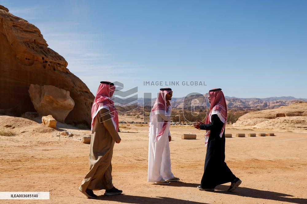President Macron Visit To Al-Hijr Archaeological Site - Saudi Arabia