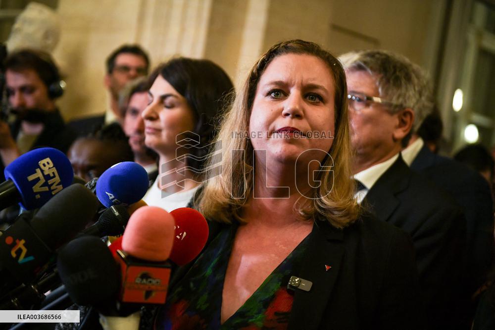 Presser after the motions of censure at the National Assembly in Paris FA