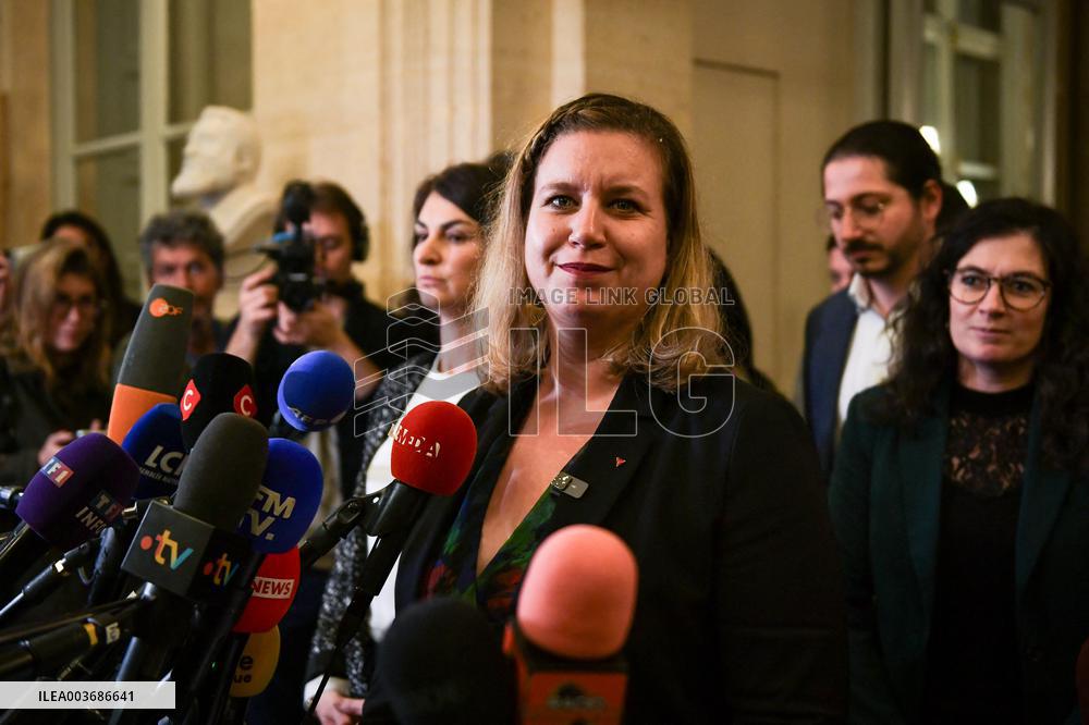 Presser after the motions of censure at the National Assembly in Paris FA