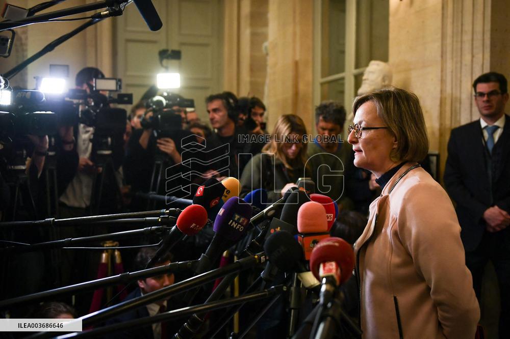 Presser after the motions of censure at the National Assembly in Paris FA