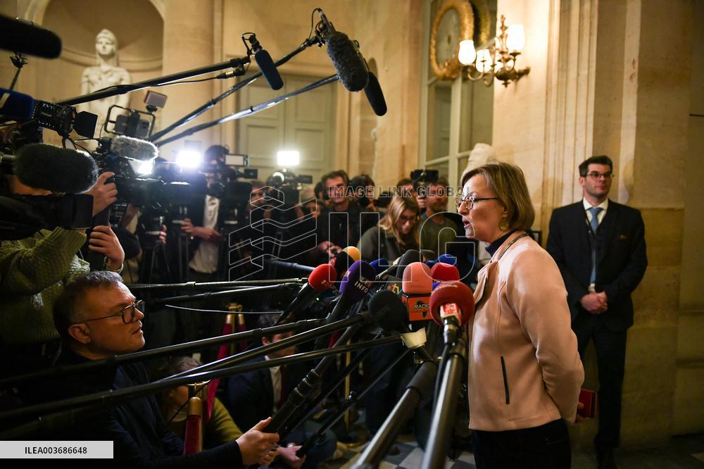 Presser after the motions of censure at the National Assembly in Paris FA