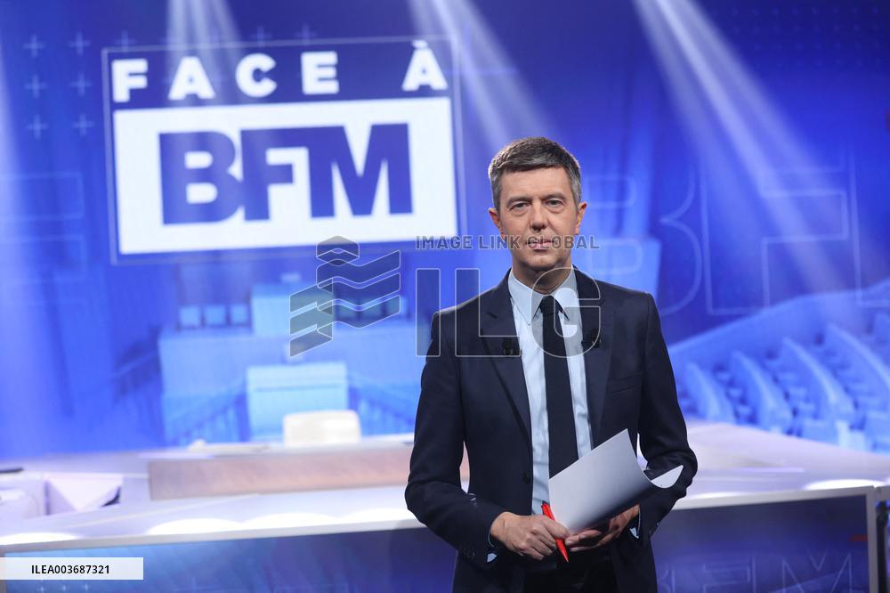 Exclusive - Face a BFM TV Show- Paris