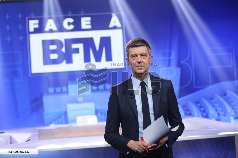 Exclusive - Face a BFM TV Show- Paris