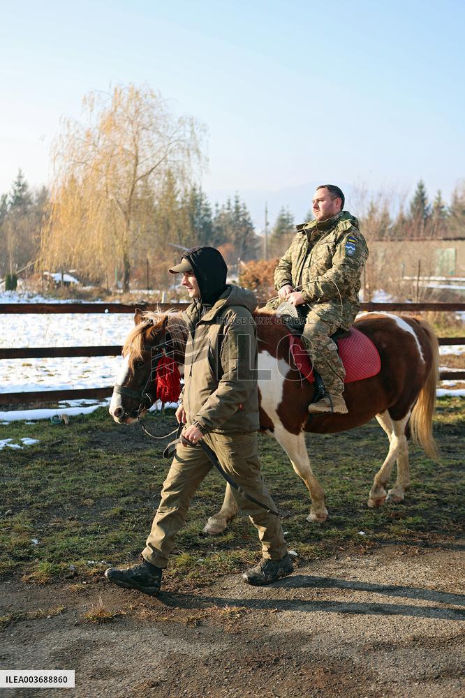 Hutsul ponies help with rehabilitation of Ukrainian military