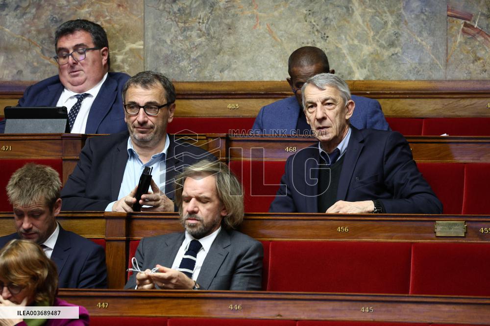 Session of no-confidence votes at the National Assembly - Paris