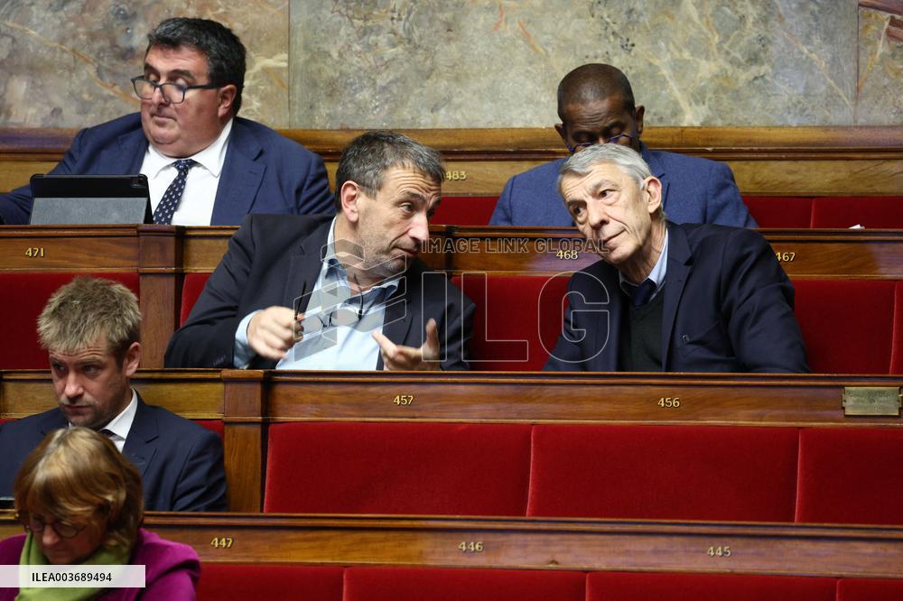 Session of no-confidence votes at the National Assembly - Paris