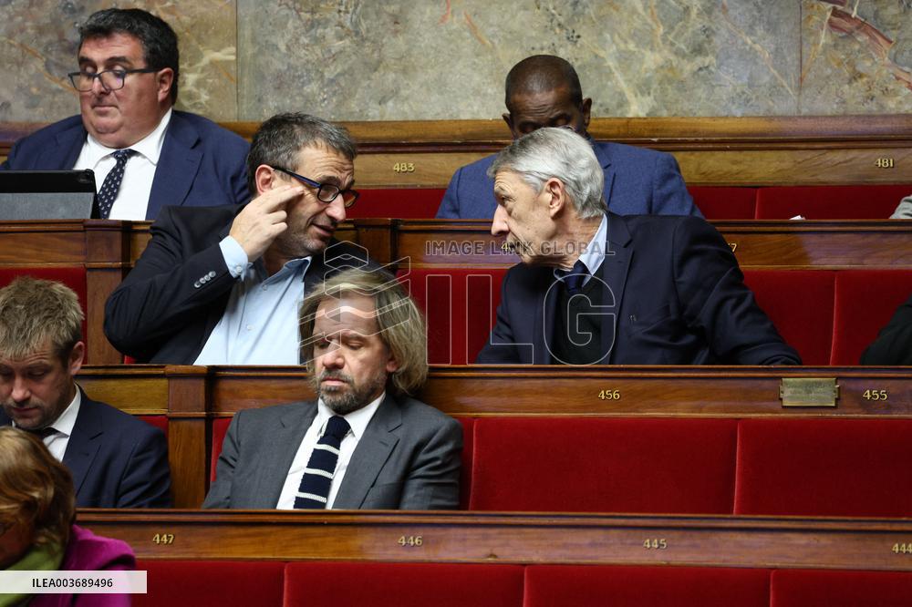 Session of no-confidence votes at the National Assembly - Paris