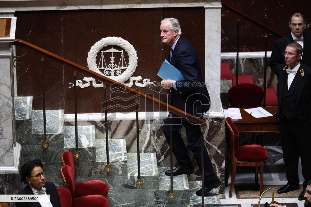 Session of no-confidence votes at the National Assembly - Paris
