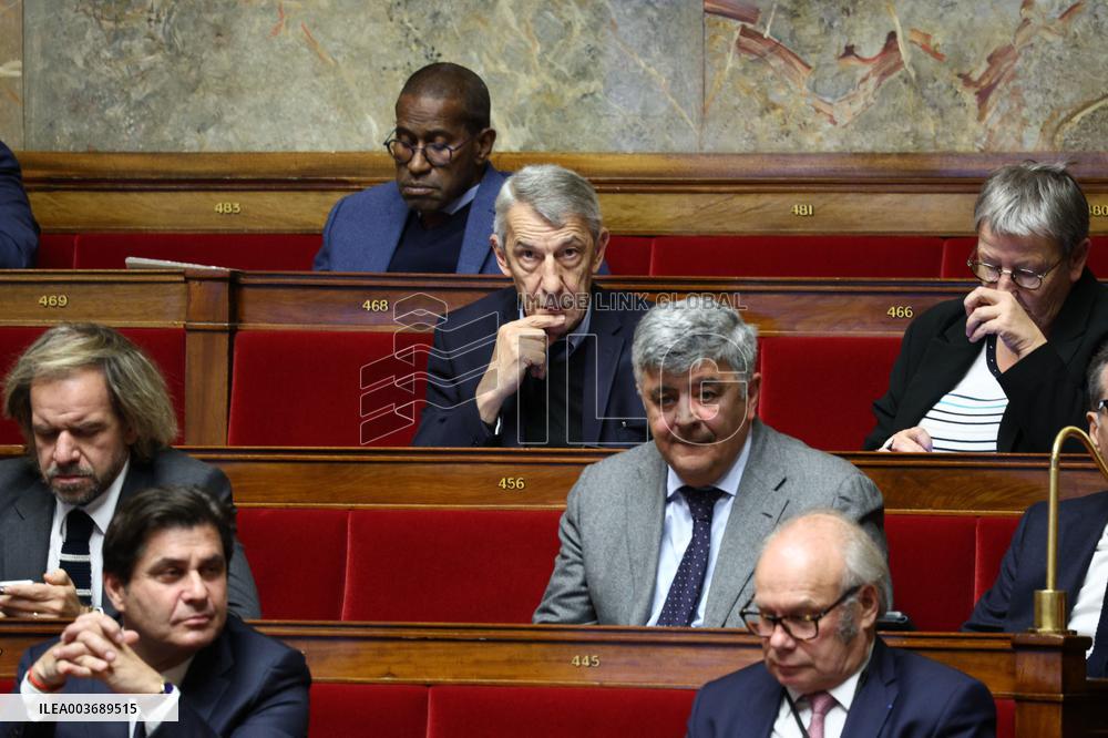 Session of no-confidence votes at the National Assembly - Paris