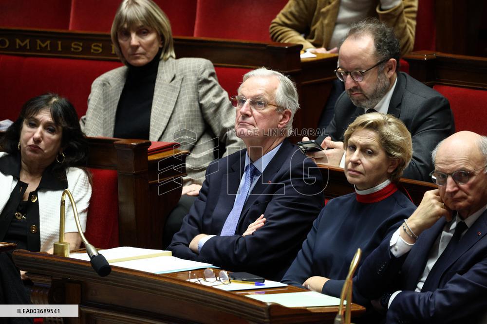 Session of no-confidence votes at the National Assembly - Paris