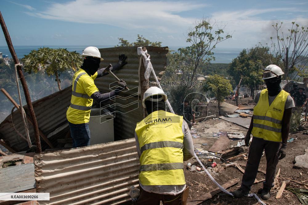 Destruction of One of Mayotte's Biggest Shantytowns