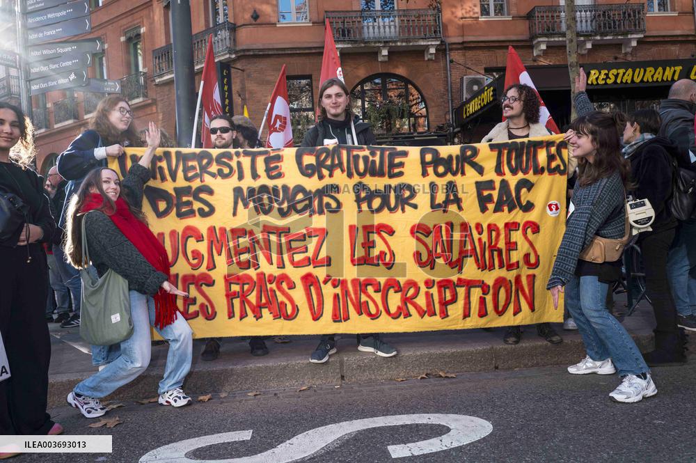Public Sector Workers Protest - Toulouse