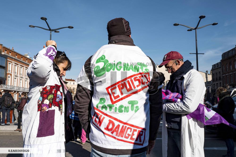Public Sector Workers Protest - Toulouse