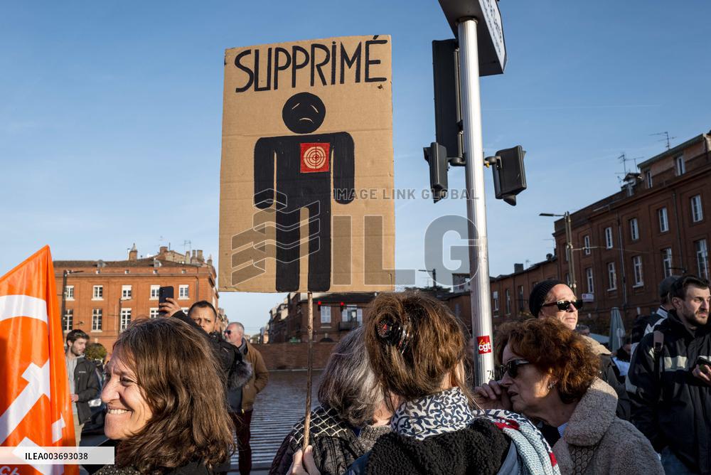 Public Sector Workers Protest - Toulouse