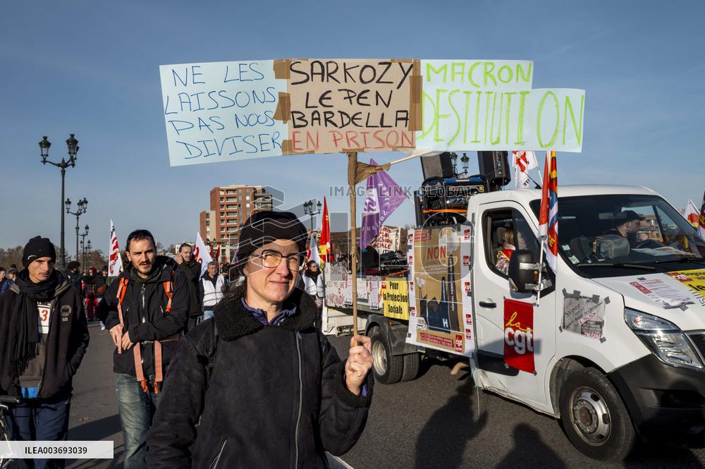 Public Sector Workers Protest - Toulouse