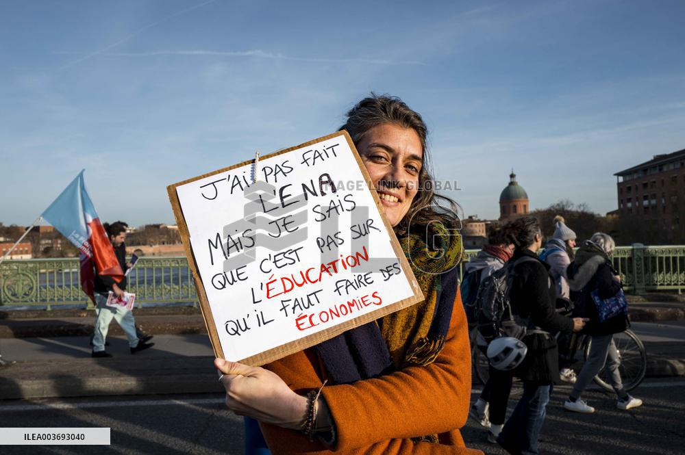 Public Sector Workers Protest - Toulouse
